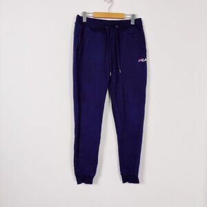 Fila Men's Sweatpants in Dark Blue Size Small Nautical Gorpcore Cotton Athletic